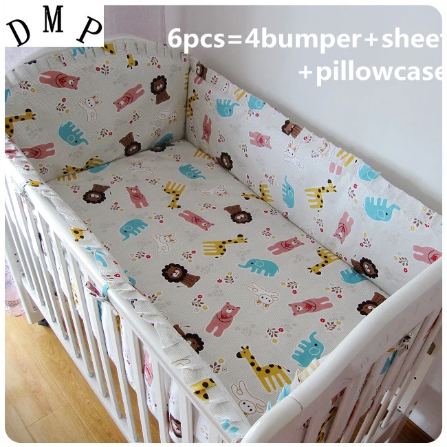 Ensemble De Literie Pour Bebe 6 Pieces Protege De Berco Draps De Berceau Ropa Cuna 4 Pare Chocs Drap Housse D Oreiller Aliexpress