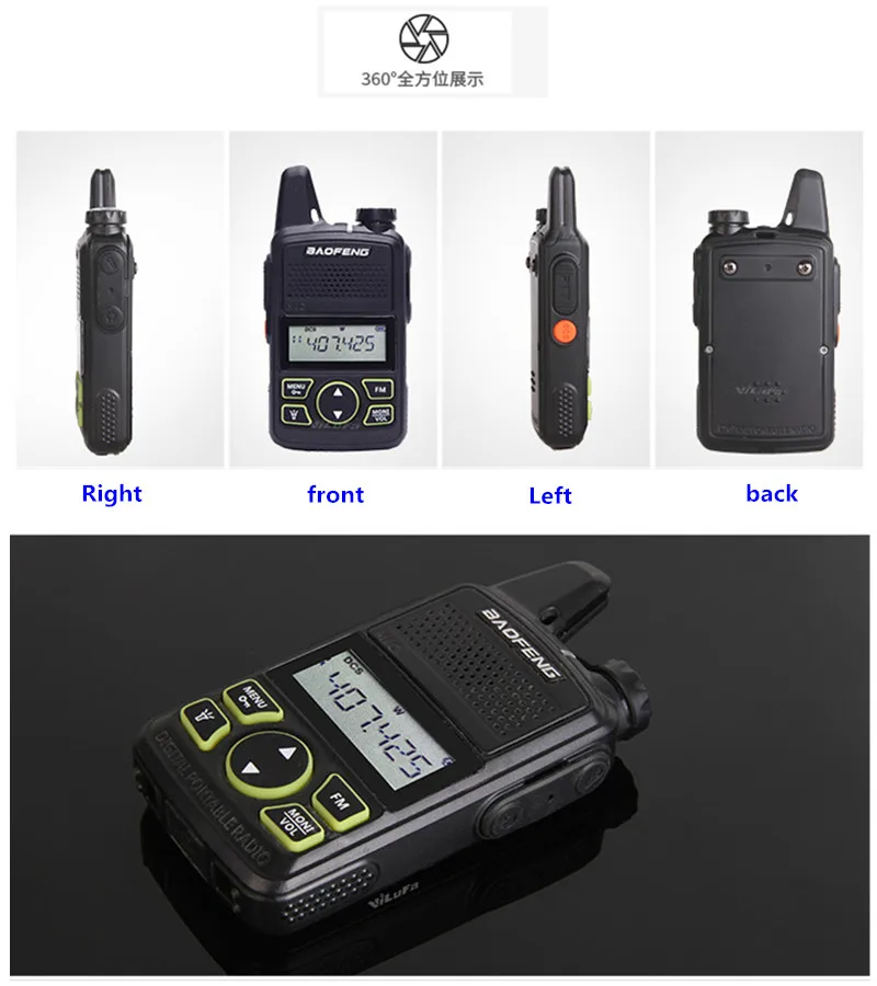 PTT Baofeng BF-T1 New Portable radio new MINI Walkie Talkie Dual Ham radio communicador Transceiver USB Interphone two way radio (7)