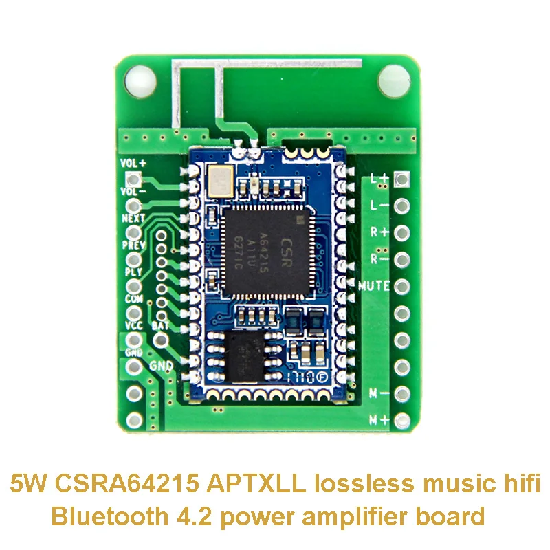 Усилитель мощности CSRA64215 APTXLL без потерь Hifi Bluetooth 4 2 плата TWS Dual 5 Вт динамик аудио