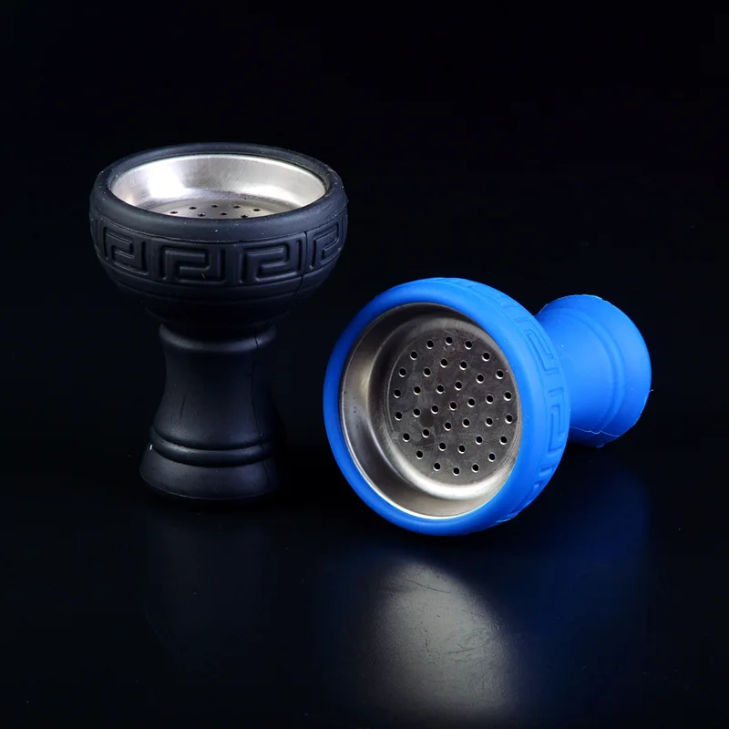 

High-grade Arabian silicone hookah high temperature resistant metal small hole ashtray silicone mixing bowl hookah accessories