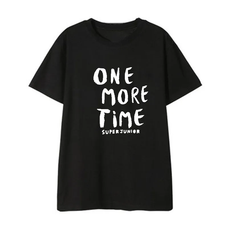 K Pop Kpop Super Junior One More Time Album Shirts HipHop Casual Loose Clothes Tshirt T Shirt Short Sleeve Tops T-shirt DX847 | Женская