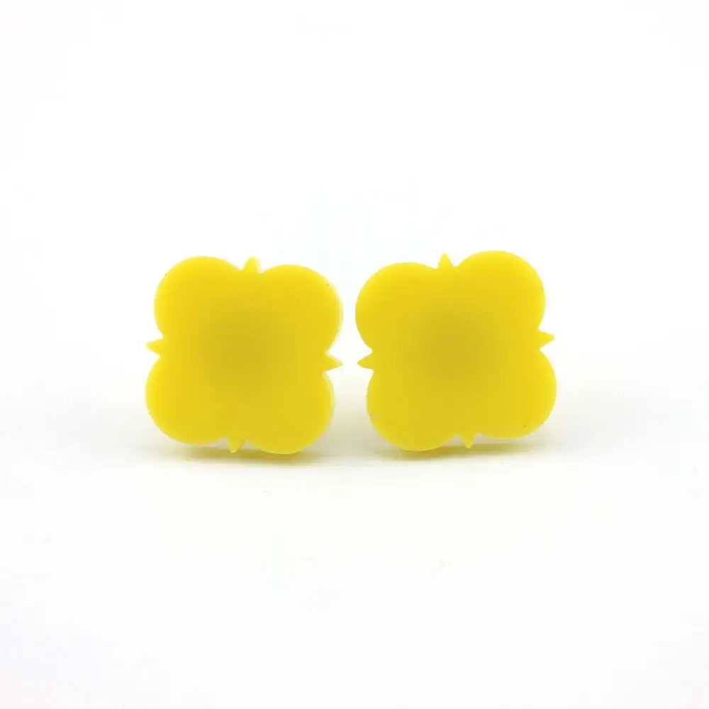 

GET IT GIRL 2017 New Style Blank Monogram Acrylic Earrings for Women Fashion Hypoallergenic Round Disc Stud Earrings