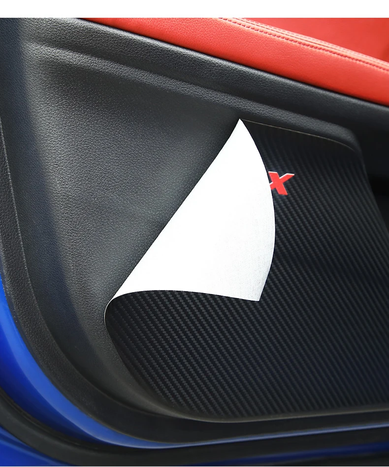 Кожаный Автомобильный Стайлинг боковой край защита колодки анти-удар двери коврики чехол для Honda 10th Civic