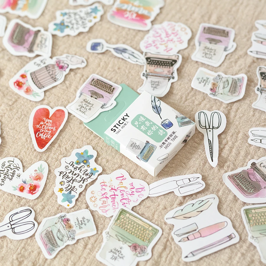 

45 pcs/lot daily life mini Best paper sticker decoration stickers DIY diary scrapbooking planner label sticker kawaii stationery