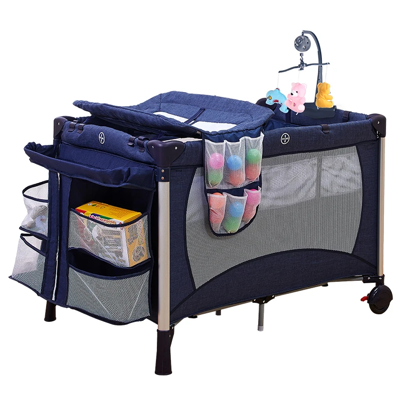 

2018 Kids Multi-functional Folding Baby Bed Fashion Game Child Cradle Eu Standard