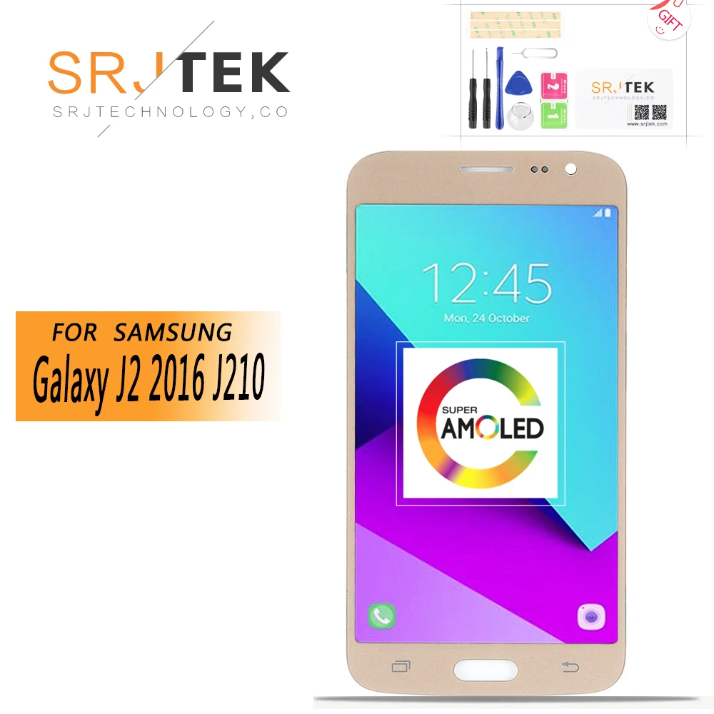 

5.0'' AMOLED For Samsung Galaxy J2 2016 J210 J210F LCD Display Touch Screen Digitizer Assembly Replacement for J2 PRO LCD