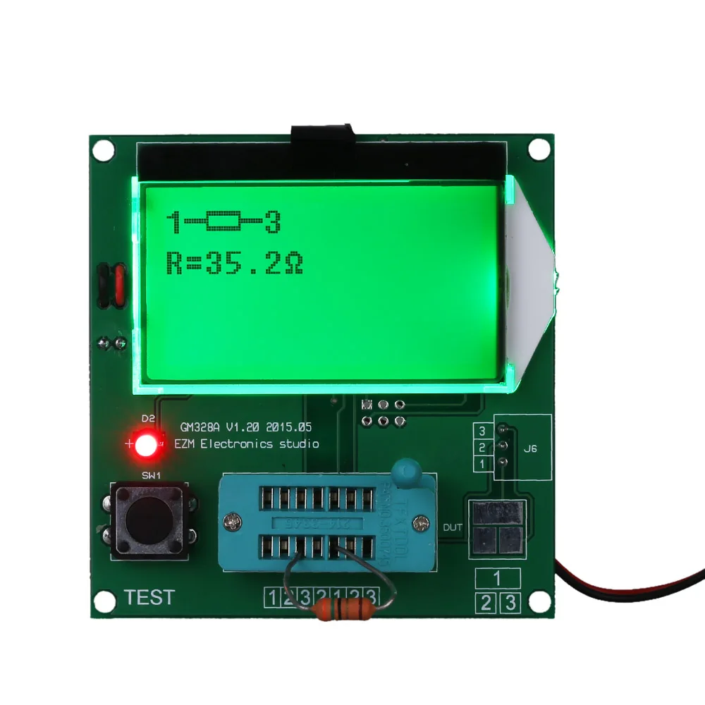 

Functional Transistor Tester Frequency Square Wave Signal Generator LCD Diode Triode Capacitance ESR Meter for MOS/PNP/NPN L/C/R