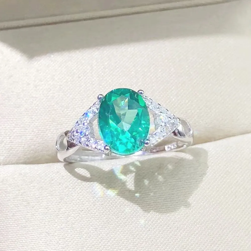 Редкие и красивые драгоценные камни, натуральный зеленый шпинель, ювелирные изделия, кольца, размер бесплатно, Женское кольцо с регулируемым размером, обручальное кольцо в 925 пробы, серебро
