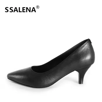 

Women Thin Heel Shallow Slip-On Pumps Ladies Spring Autumn Pointed Toe Office Single Shoes Female OL High Heel Pumps AA60729