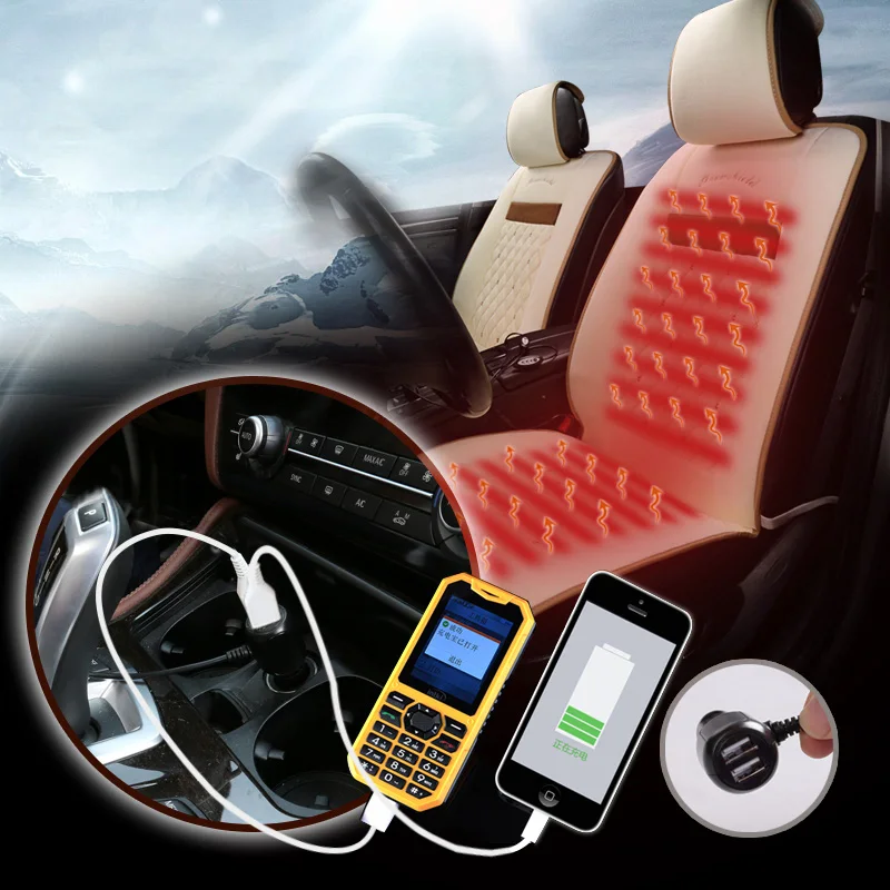 

12V Electirc Seat Heater Heating Pad car Set Cover For Ford Edge Mondeo Ecosport Focus Fiesta Series Car Styling