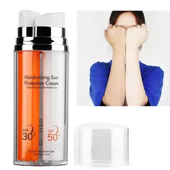 

SPF50+SPF30 Double Oil-free UV Face Care Sunblock Moisturizing Sunscreen Sun Protection Cream Fresh No Greasy