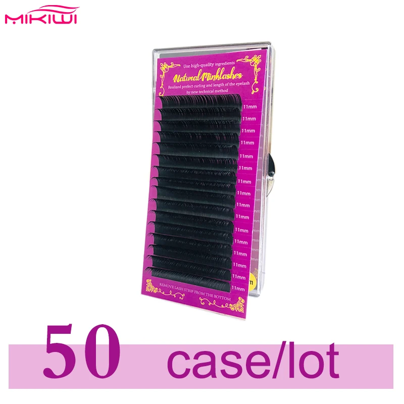 

MIKIWI 50cases 16rows C curl mink eyelash extension fake eyelashes maquiagem individual eyelashes premium mink lashes makeup