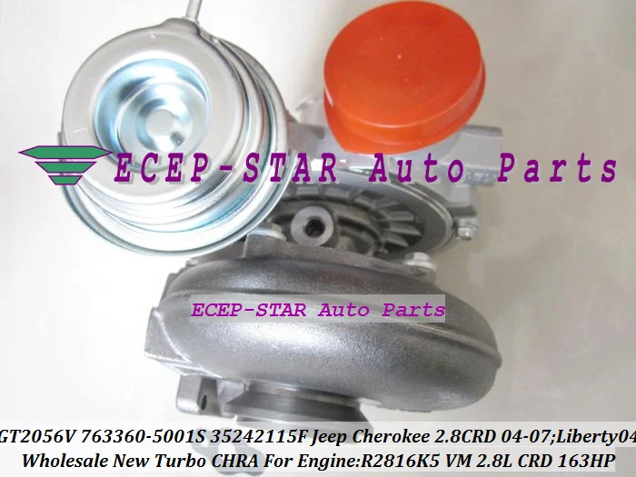 GT2056V 763360 763360-5001S 763360-0001 35242115F Turbo Turbocharger For Jeep Cherokee 2.8L CRD 2004-07 Liberty 2004 150HP 163HP R2816K5 VM (5)