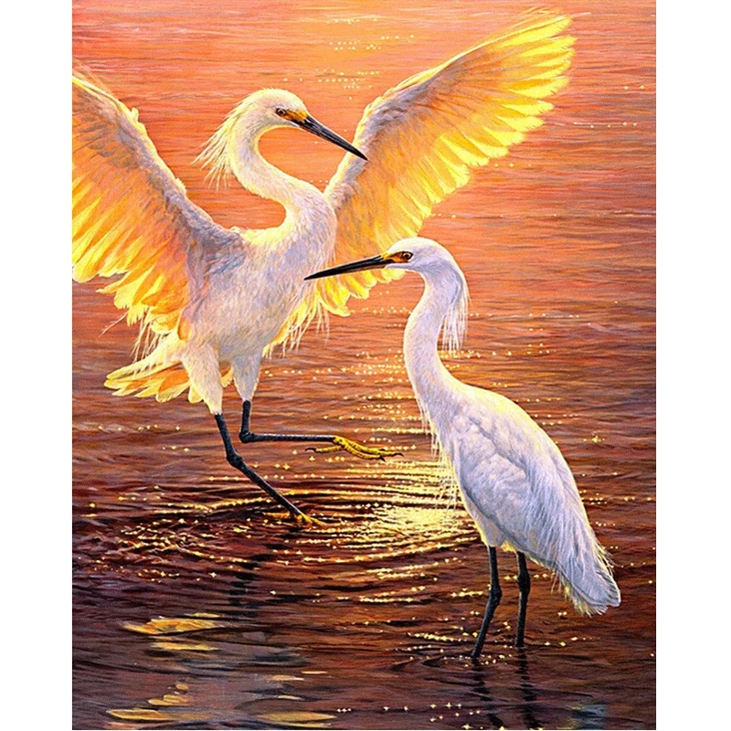 Набор алмазной вышивки GLymg Sunset Heron Diy 5D алмазная живопись рукоделие вышивка