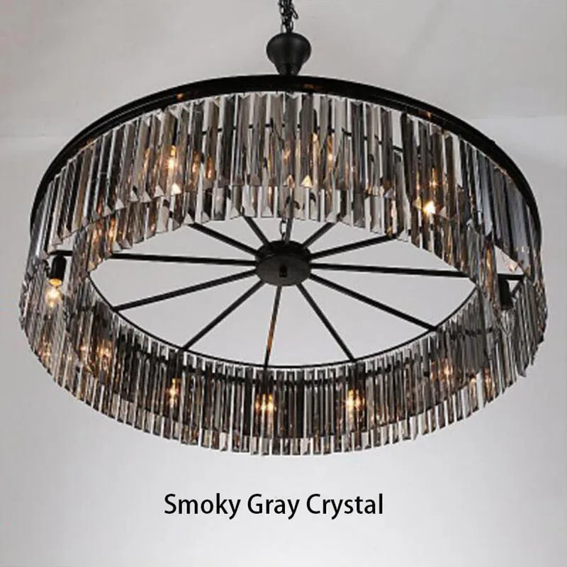 American Style  Chandelier Round Shape Crystal Chandelier Lighting  Luminaires Hanging Light for Restaurant Crystal Style Lamp white chandelier