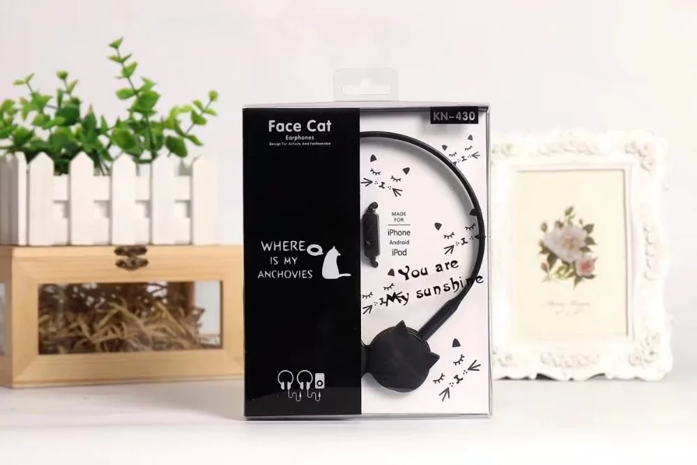 Chiclits Cute Cat Headphones 3.5mm Common Wired Music Sport  Headset 1.2m With Mic Headphone for ipod Mobile Phone MP3 for Girls Child Gifts (4)