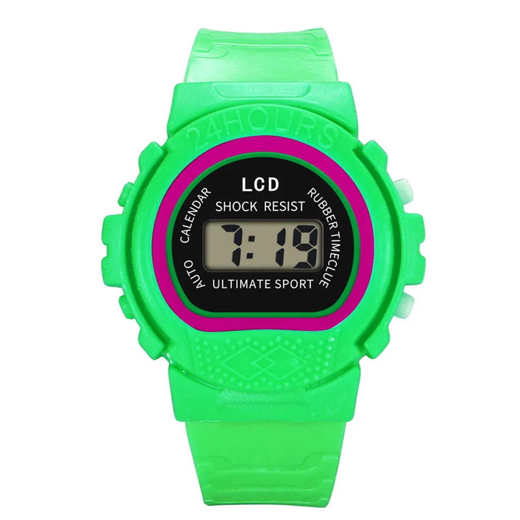 Детская одежда для девочек с аналоговым и цифровым дисплеем спортивные светодиодный электронный Водонепроницаемый наручные часы, под
