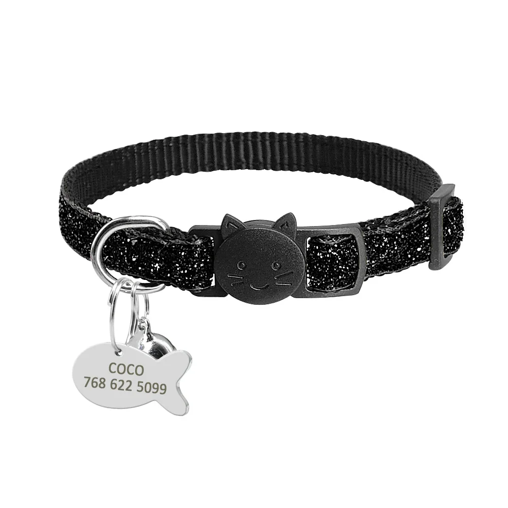 Personalized Tag Quick Release Cat Kitten Collar FREE SHIP USA