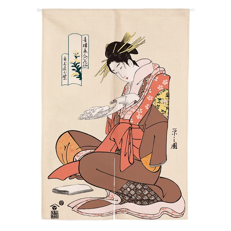 Японская дверь Ukiyo-e, занавеска для кухни, подвесная занавеска, занавеска, Норен, японская занавеска, входная дверь фэн-шуй, занавеска - Цвет: 14