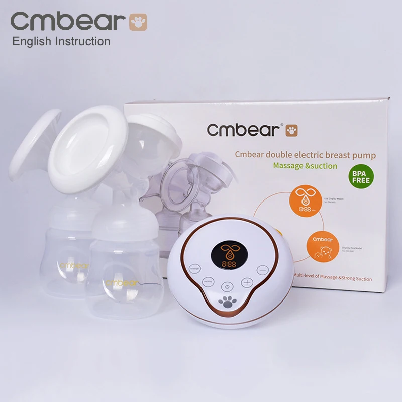 cmbear-advanced-intelligent-lcd-electric-breast-pump-breast-feeding-automatic-massage-usb-double-bottles-electric-breast-pumps