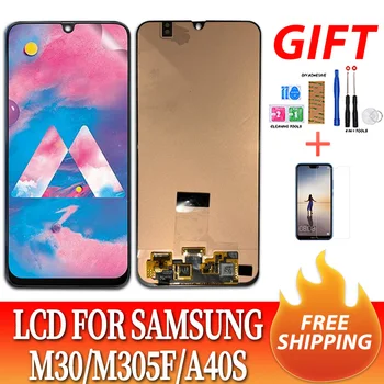 

100% Tested For samsung m30 M305f display +Touch Screen Digitizer Assembly A40S AMOLED Display For Samsung M30 m305f lcd display