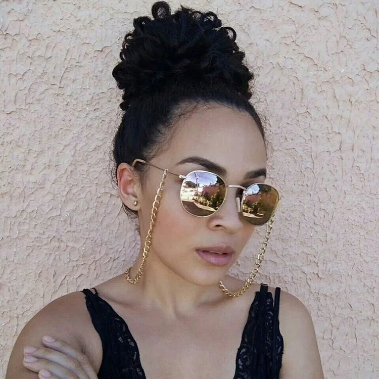 

New Arrival Retro Simple Wide Eyeglasses Chain Reading Glasses Metal Cords Sunglasses Spectacles Holders Optical Frames Rope