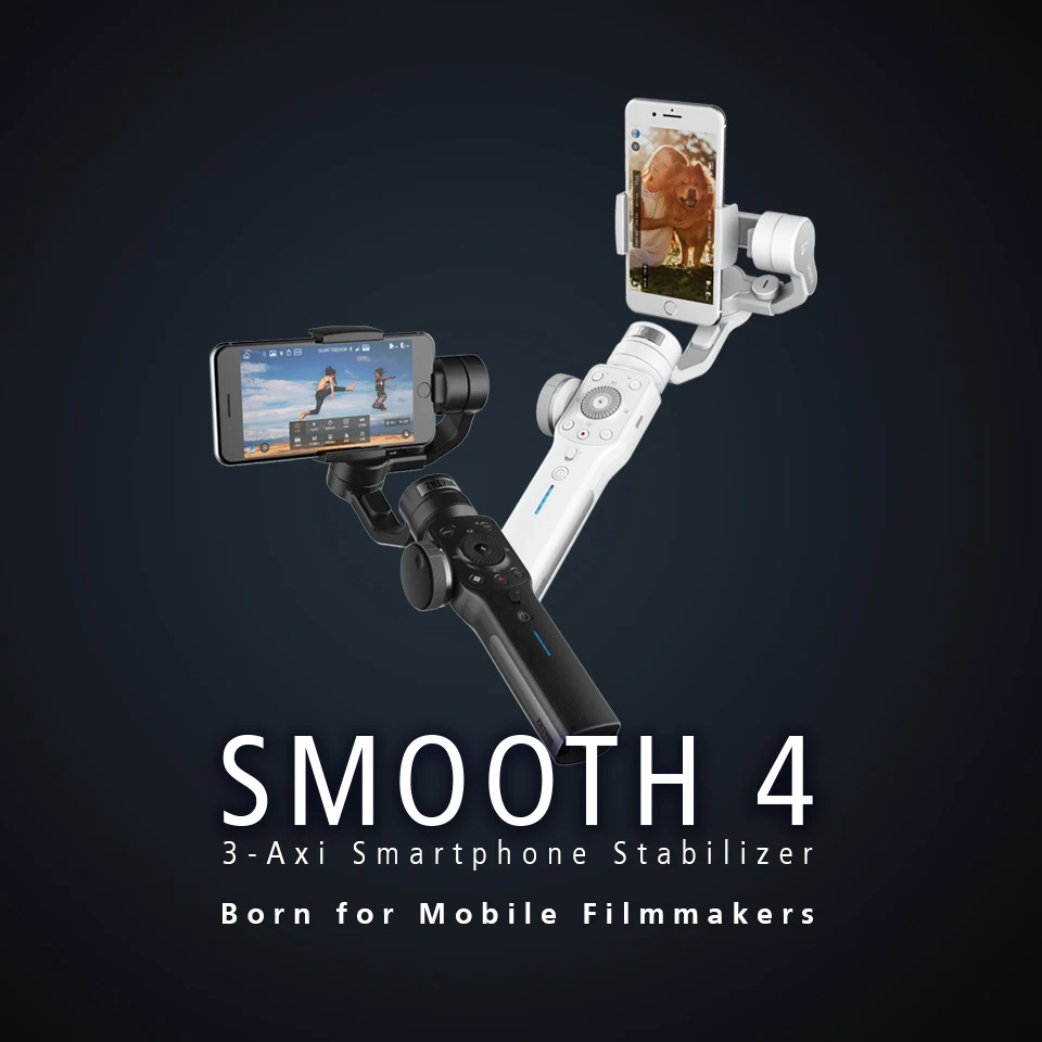 Zhiyun Smooth 4 3-осевой ручной шарнирный стабилизатор для камеры GoPro фокус Pull& Zoom для iPhone XS XR X 8 плюс 8 7 Plus 6 Plus SE samsung S9 экшн Камера