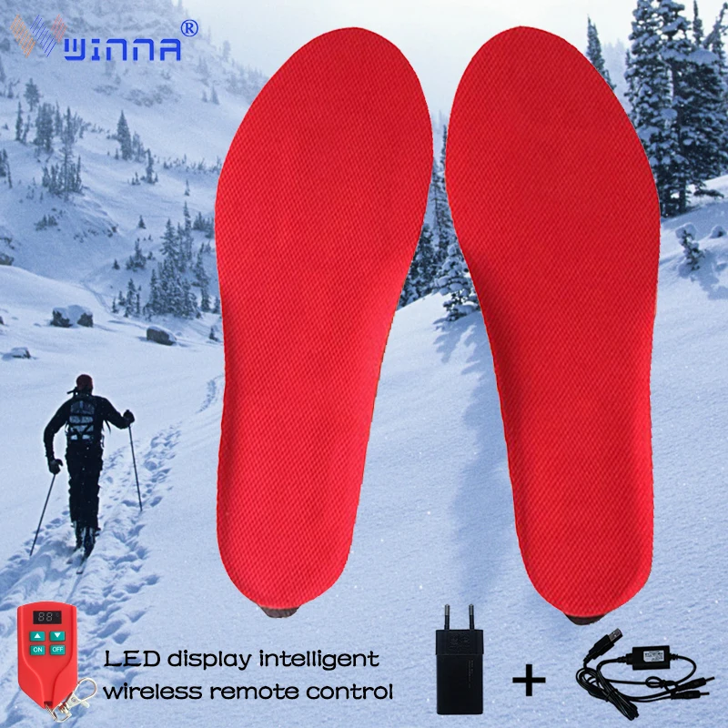 

Unisex Warm Electrically Heated Insoles Increase Heating Pads Winter Outdoor Sports Ski Hunting Thermal Insoles EUR SIZE 35-46#