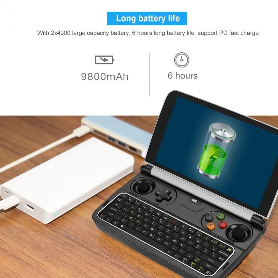 Discount 6 inch GPD WIN2 Game Console Tablet Handheld Game Tablet PC 100-240V High Quality 3