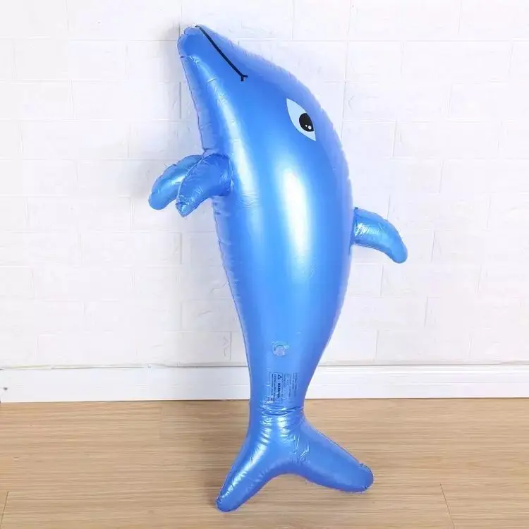 

100*50cm Children's inflatable dolphin mount baby swimming pool Dining Pushchair Infant Portable Play Game Mat Sofas Learn Stool