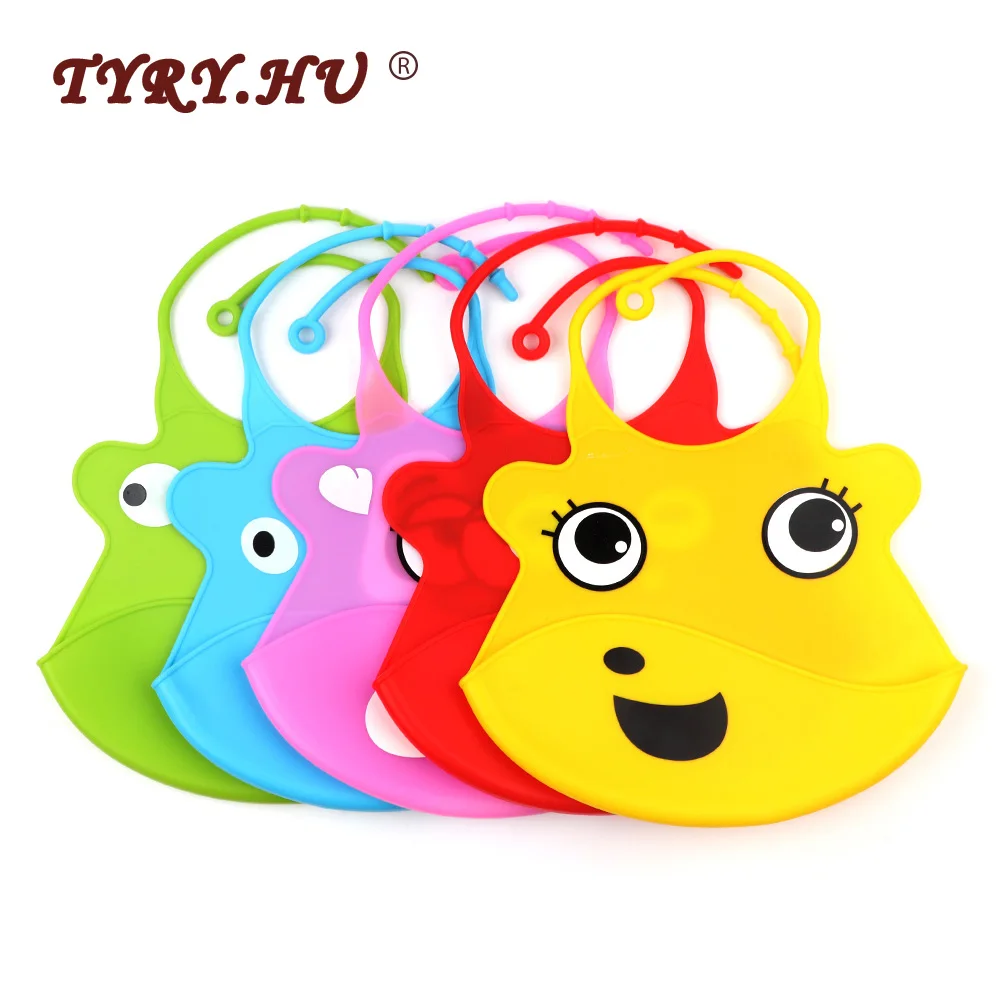 

TYRY.HU Food Grade Baby Silicone Bibs Waterproof soft Bibs Burp Cloths Toddler Kids Adjustable Feeding Apron Saliva Bandana