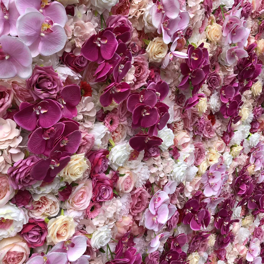 DIY 3D искусственный цветок настенный искусственный настольная дорожка с цветами свадебный фон с фиолетовыми розами и пионами и новые гортензии орхидеи