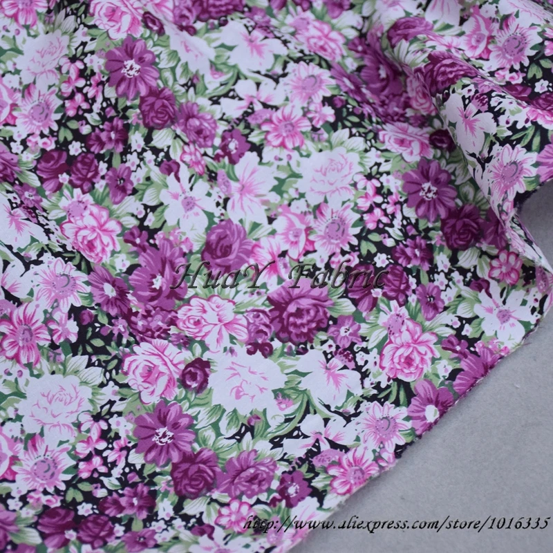 

147CM Width Vintage Plum Version Small Floral printed 100% Cotton Poplin fabric for patchwork fabric cotton fabric meter