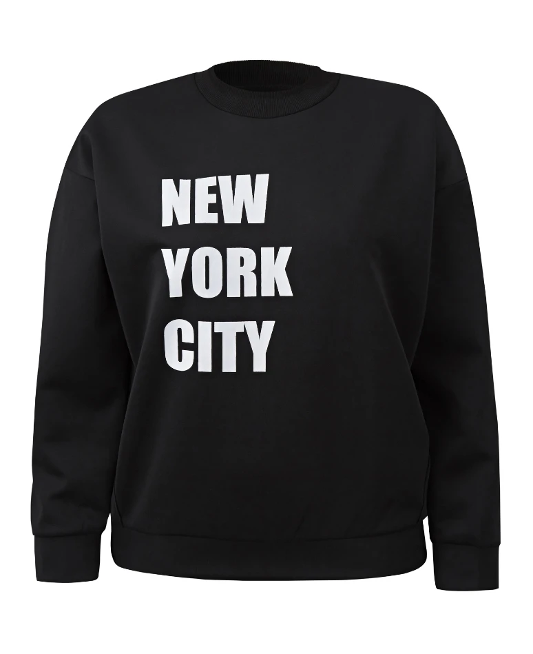 Kissmilk 2018 Plus Size Casual Letter Printed Women Sweatshirts Long Sleeve Black Female Pullovers Big Size Lady Tops 3XL-6XL Kissmilk 2018 Plus Size Casual Letter Printed Women Sweatshirts Long Sleeve Black Female Pullovers Big Size Lady Tops 3XL-6XL