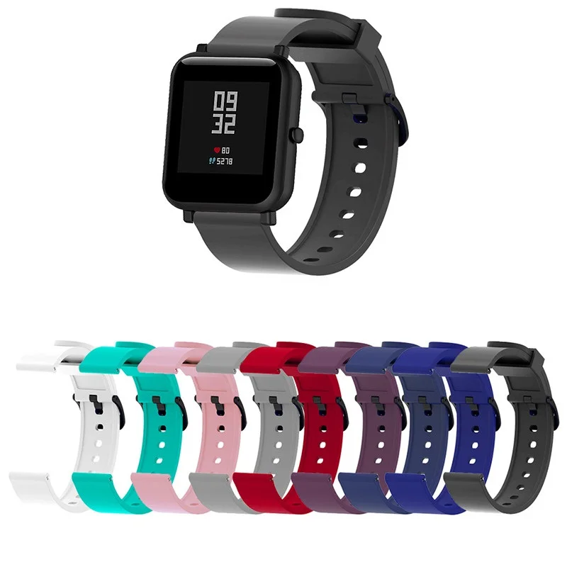 Ремешок силиконовый для смарт часов Xiaomi Huami Amazfit Bip 20 мм|Смарт-аксессуары| |