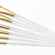 6 шт./компл., высококачественная акриловая краска s акварельные кисточки для гуаши кисть из меха ласки масляная кисть набор рисования художественные принадлежности