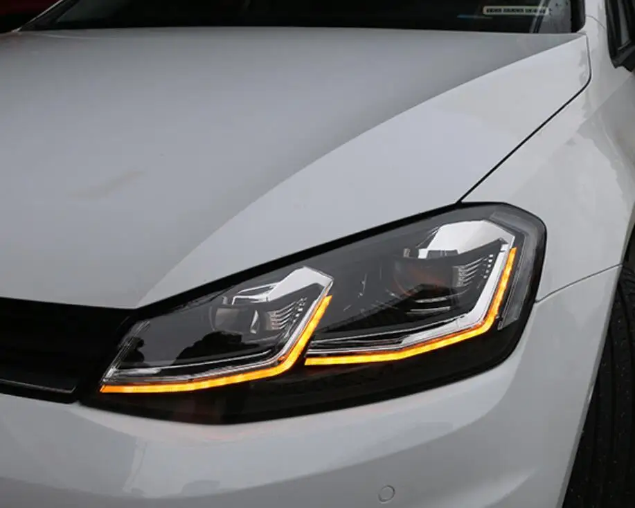 Автомобильный Стайлинг фар в сборе для VW golf 2013 2014 2015 2016 2017 DoubleU Angel Eye объектив