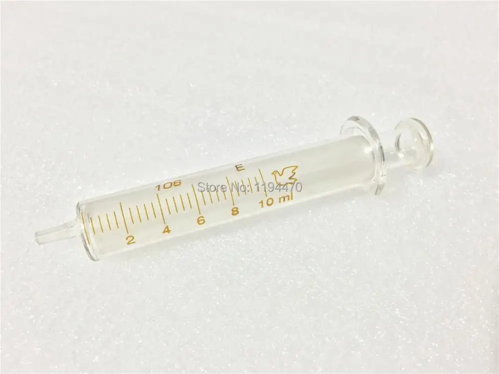 

4pcs/Lot 10ml Glass Syringe Injector Lab Glassware Sampler