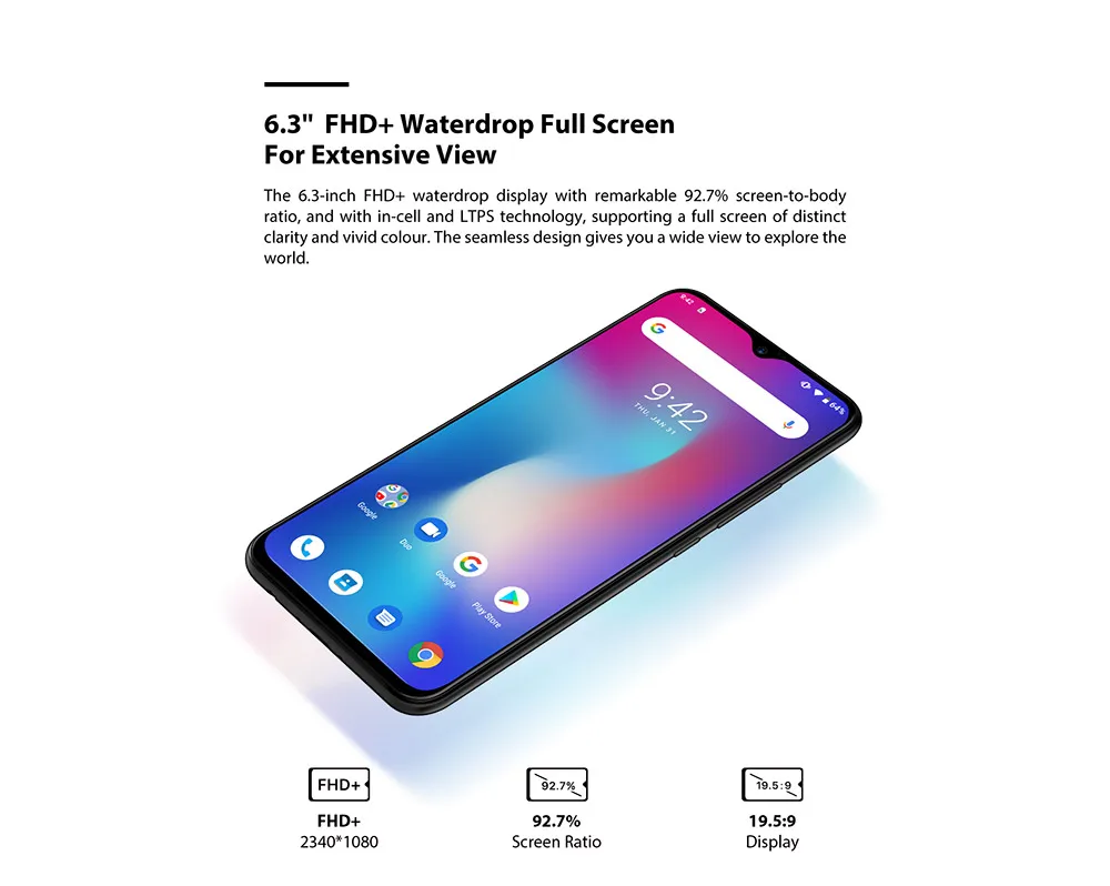 UMIDIGI power 5150 мАч 18 Вт Быстрая зарядка Android 9,0 4 Гб 64 Гб 6," FHD+ Глобальная версия смартфон Dual Helio P35 2.3GH Dual 4G 16MP