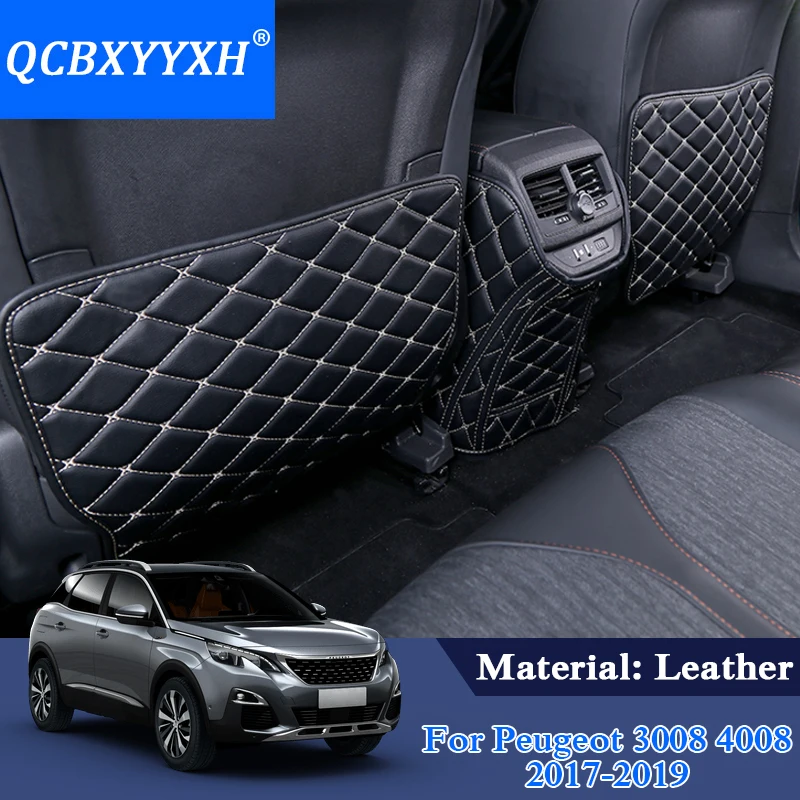

PU Car Interior Seat Protector Side Edge Protection Pad For Peugeot 3008 5008 2017 2018 Car Stickers Anti-kick Mat Car Styling