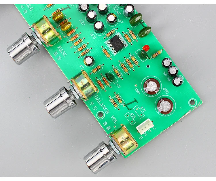 JRC4558 аудио предусилитель плата A30 двойной AC12-15V СЧ ВЧ Регулируемый аудио предусилитель тональная плата для усилителя B2-007