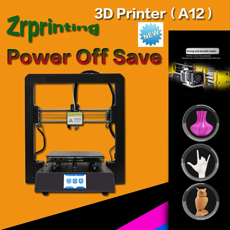 

3D Printer A12 Mega Plus Size Full Metal Frame Platform Desktop Industrial Grade High Precision 3d Drucker