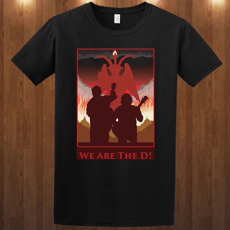 Pаспродажа Tenacious D Tee Jack Black Satanic Baphomet Забавный Размеры s m l xl 2XL 3XL Футболка с рукавами летняя для мужчин футболки верхняя одежда
