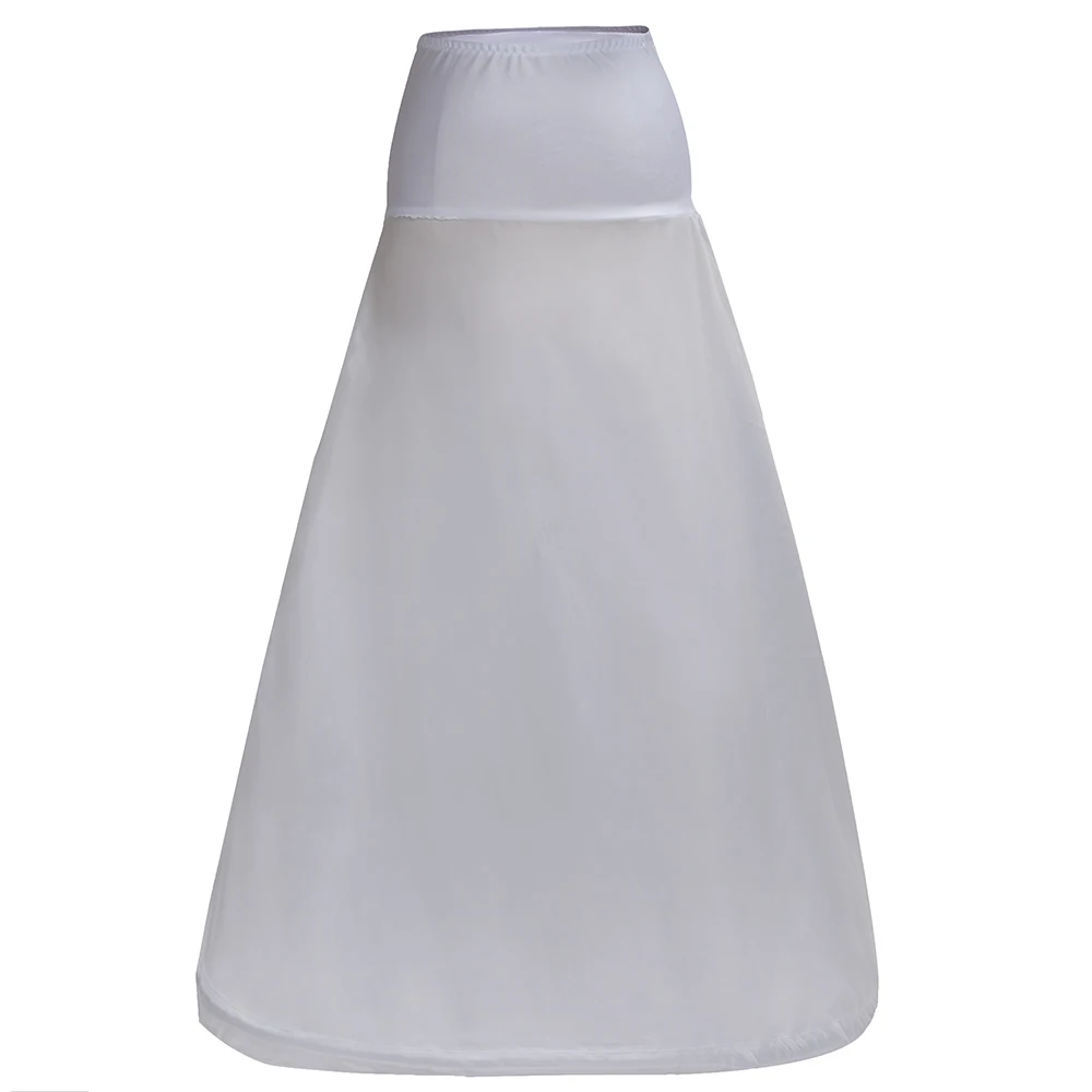 Women White 1 Hoop A-line BONE FULL CRINOLINE Petticoats Wedding Accessories Bridal Crinolines Vestidos De Novia Underskirt 2019