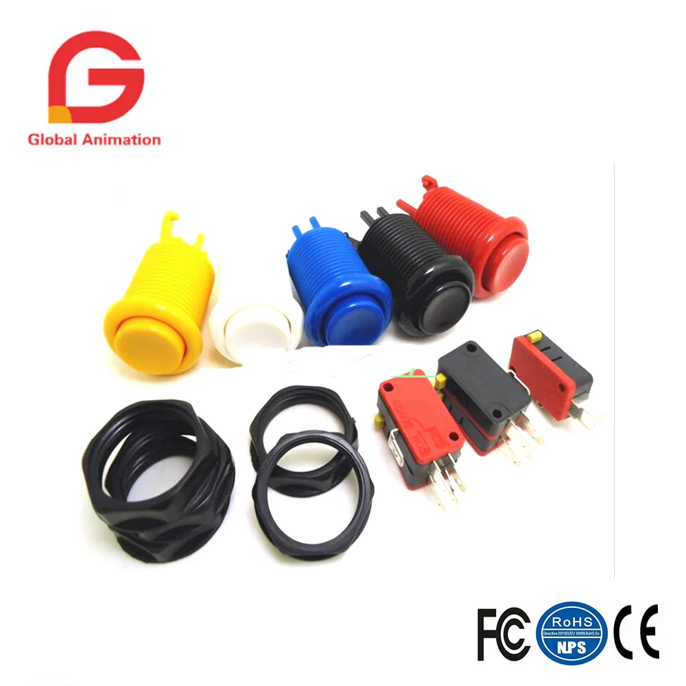 

1 PCS American Push Button Arcade Button Jamma Game Long Push DIY Multi Color Button Kit For Arcade Game