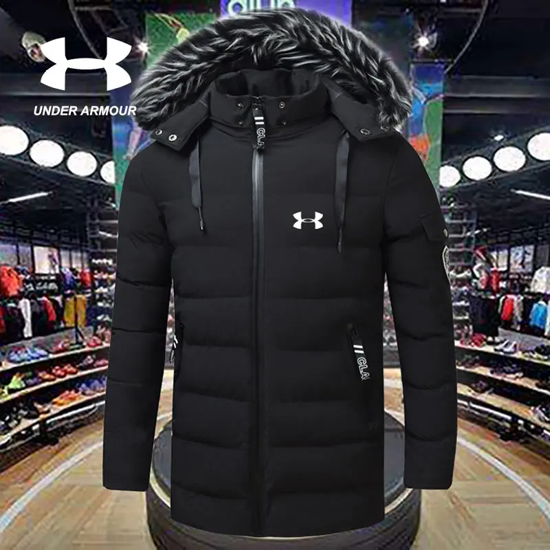 

Under Armour Men Training Jacket Thicken Warm Winter Down Jacket for Men Keep Warm Long sleeves Cotton clothing Size L-5XL