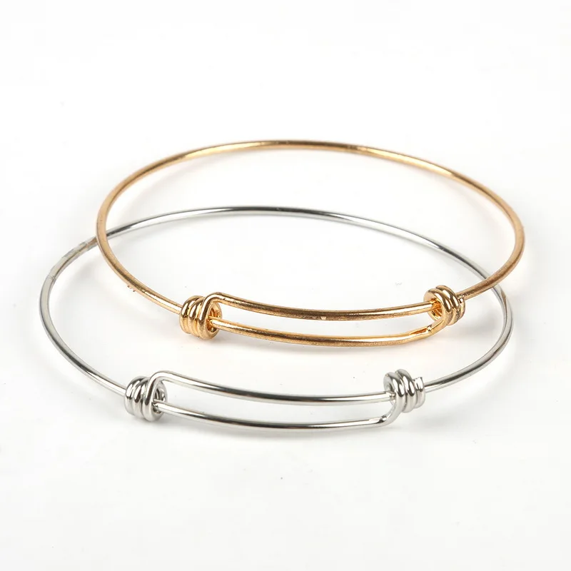 Hot Selling 7cm Gold Rhodium Adjustable Expandable Iron Bangle Wrist