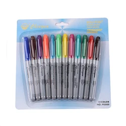 12pcs Novelty Professional Tattoo Transfer Skin Pen Tattoo Skin Marker Pen For Makeup Tattoo Accessories Free Shipping
