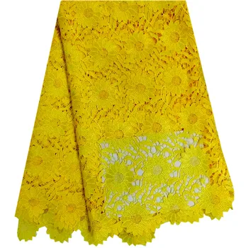 

New arrival african lace fabric high quality african cord lace guipure lace fabric for party dress Nigerian tulle lace fabric