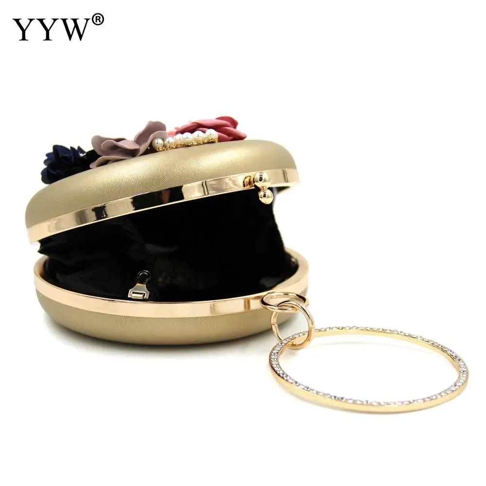 9 Цвета Chic Для женщин вечерняя сумочка; BS010 круглый цветок ужин вечерние Свадебные клатч плеча дамы роскошный дизайн вечерняя сумочка кошелек